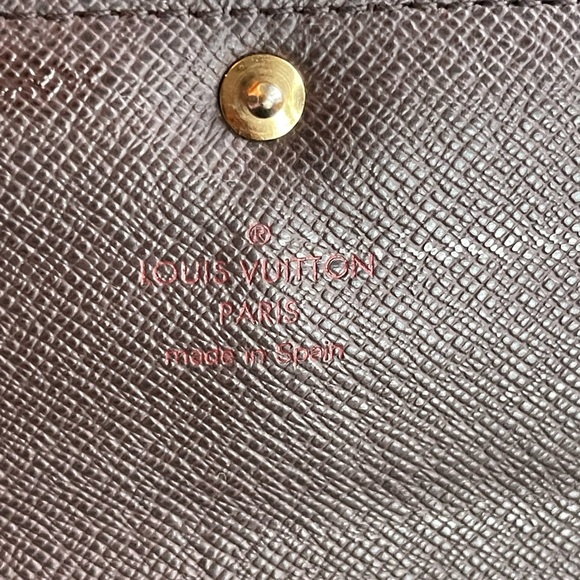 Authentic LOUIS VUITTON Damier Ebene Portefeuille Sarah Long Wallet - Picture 3 of 12